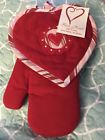 400167160713 Rich Home Me Oven Mitt Pot Holder Red