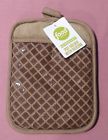 400947640244 Food Network Silicone Grip Pot Holder Light Brown