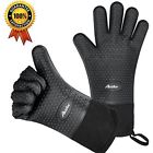 43188348746 Auzilar Silicone Oven Mitts Heat Resistant Kitchen Gloves 761460537405