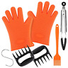 4335483586 Turefans Silicone Bbq Gloves Heat Resistant Grill Oven 689740700984