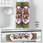 44145 Unbranded Holiday Pine Christmas Kitchen Appliance Handle Cover Set