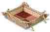 447-40 Apple Jack Basket Park Designs Wine And Tan Patchwork Fabric By 8x8 762242249318