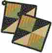 450-15 Countrypolitan Potholder Park Designs Pretty Patchwork Potholders By Set Of 2 8in X 762242308916