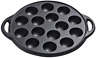 4512w11d0o Cabilock Cast Iron Escargot Dish Snail Plate Compartment Black