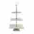 7586473 47548 Benzara Creative Metal Marble 3 Tier Tray 758647475483