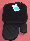 490670723024 Room Essentials Kitchen Textile Black Oven Mitt Pot