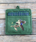 495-61 Park Designs Pot Holder Set With Dishtowel Embroidered Mallard Cabin