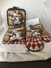 5 Piece Fat Chef Themed Everyday Kitchen Towel Set With Oven Mitt Pot Holders 613165875354