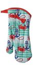 505-js-255 Jessie Steele Nautical Waves Oven Mitt With Bow 818580015761
