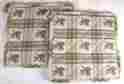 510-15 Park Designs Potholder Set 2 Pine Lodge Green Brown Tan Mustard Plaid Pinecone Cotton 762242216761
