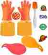 5285537 Adroitone Intelligently Powerful Potholders Oven Bbq Gloves Mitts Silicone Heat Resistant For Barbecue 641171667489