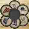 56-383e Earth Rugs Equestrian Trivets In A Basket 054914026106