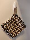 5606  Handmade Set Of Hand Made Woven Cotton Pot Holders Trivet