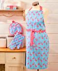 578833022 Tlc Novelty Kitchen Apron Sets Blue Pink Flamingo Print Potholder