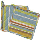 582-15 Park Designs Striped Potholders 762242308374