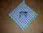 586023 Mk Scandinavian Swedish Embroidered Pot Holder With Dalarna Bluebells