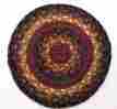 593665 Sedona Homespice Decor 2 Braided Jute 8 Trivet-candle Mats Wine Blue Black Cream 801063593665