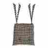 5958 Vhc 15 Black Khaki Check Chair Pad Set With Ties