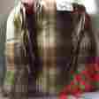 600-59 Saffron Park Designs Plaid Chair Pad Brown Burgundy Green Blue 17 X 4 Nwt 25 762242180222
