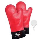 603167533871 Coci New Red Silicone Oven Mitt Pair And