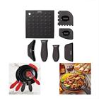 607467965622 Homkom Handle Potholders Holder Pan Scraper Grill Silicone