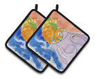 6103pthd Carolines Treasures Cat And The Big Fish Potholder 638508372451