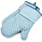 611434922488 Silicone Protective Mitts Potholders Oven Greek Key Pattern
