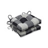 618968 Pillow Perfect Check Please Thunder Chair Pad Reversible 691060146830