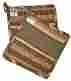 634-15 Francisca Potholder Park Designs Olive Gold Tan Maroon Stripe Potholders By Set Of Two 762242265905