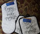 639277509772 Unbranded New Quilted Potholder Oven Mitt Pc Set