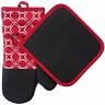 641055717316 Shaped Oven Mitts Pot Holders Set Kitchen Cotton
