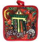 643610046589 Cajun Creations New Orleans Swirl Shotgun House Pot