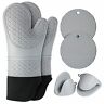 663918626887 Velusa Silicone Oven Mitts And Pot Holders Sets