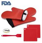 664271694339 Helet Oven Mitt And Potholdears Basting Brush Set