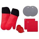 680580427772 Silicone Oven Mitts And Potholders Sets Advanced Heat