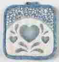 6845173 Corning Blue Hearts Cloth Potholder