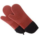 69-08-r Lavish Home Silicone Oven Mitts Extra Long Professional 191344122548