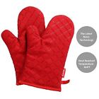 724172783027 Aicok New Red Cotton Oven Mitt Silicone Grid