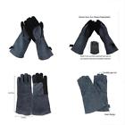 732173288519 Leather Oven Welding Gloves Extreme Heat Resistant Wear