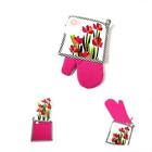 740642432004 Spring Bloom Oven Mitt And Pot Holder Floral