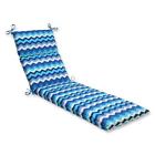 751379541464 Pillow Perfect Outdoor Panama Wave Chaise Lounge Cushion Azure