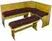 75486 675486 Brown Nook Cushion Set Corner Breakfast Dining Bench Booth Kitchen Home Bar Room Seat 0729884675486