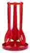 78116690018 Zak Designs Back To School Kitchen Table 4pc Preppy Serving Utensils Set With Stand Red 707226747046