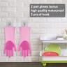 785614249280 Unbranded Silicone Dishwasher Gloves With Scrubber Bonus Hook