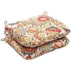 789322869402 Pillow Perfect Indoor Outdoor Multicolored Modern Floral Round Seat Cushions