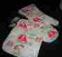 7bea02 7bea06 Gauntlet Mitt Ulster Weavers Beach Themed Sailboat Flip Flops Oven Pot Holder Set Nwt 5014728083165