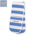 7cnh03 Cornishware Blue White Stripe Cotton Double Oven Glove 5014728067554