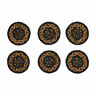 81315 Mayflower Market Black And Tan Jute Set Of Coaster