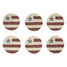 81430 April And Olive Celebration Jute Set Of Flag Coaster With