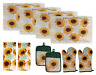 834nidico50820 Fillurbasket Sunflower Kitchen Towels Set With Placemats Oven 705354008268